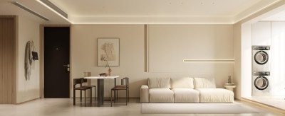 现代极简客餐厅3D模型下载